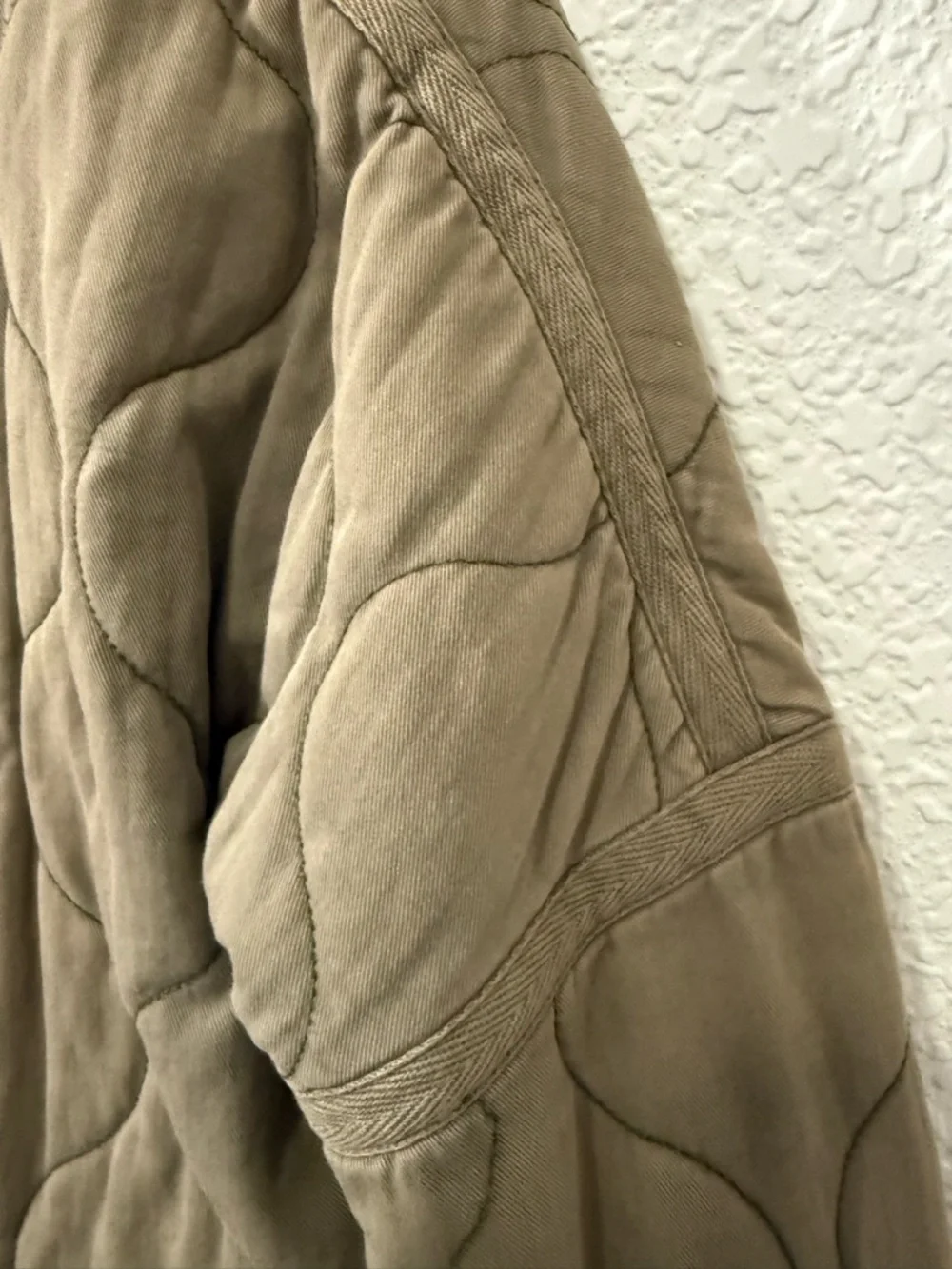 Madewell Quilted Jacket‎ in Olive Green